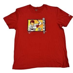 New Era Shohei Ohtani 17 Angels Graphic Tee Red XL